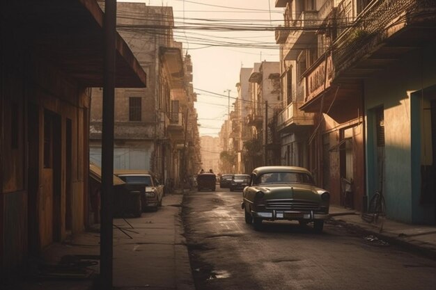 Eine Straßenszene in Havanna, Kuba.