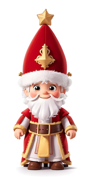 Eine süße 3D-Sinterklaas-Figur, die von KI generiert wurde