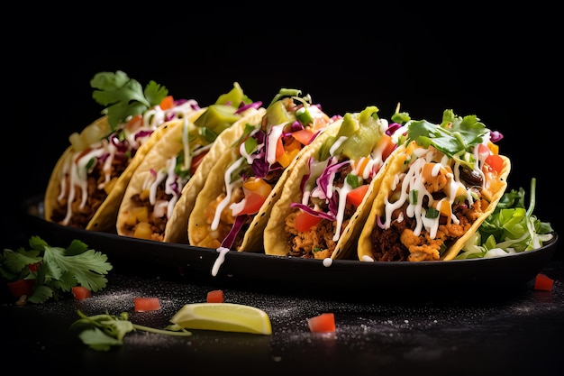 Eine Symphonie von Geschmacksrichtungen Vegan Tacos in Harmonie