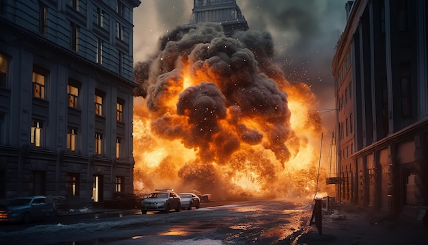 Eine Szene aus dem Film „Die Explosion der Stadt London“.