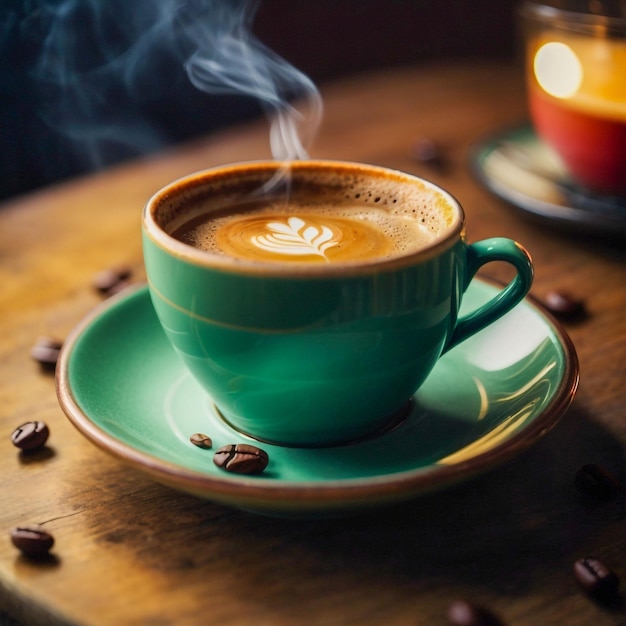 Eine Tasse Cappuccino-Kaffee