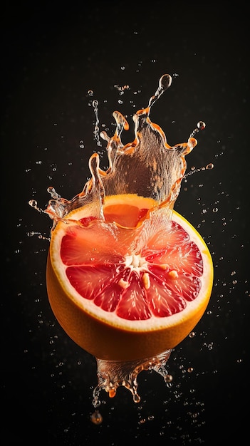 Eine Tasse frisch gepresster Grapefruitsaft Erfrischendes Sommergetränk Generative AI