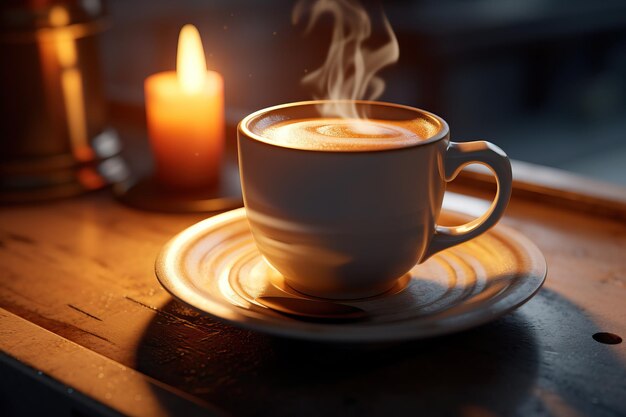 Foto eine tasse kaffee als nächstes hintergrunddesign