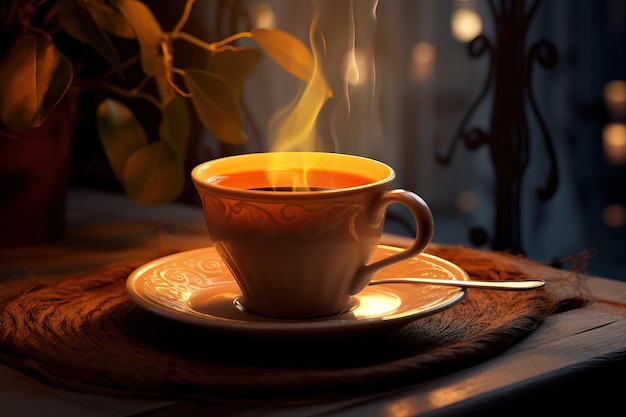 eine Tasse Kaffee als nächstes Hintergrunddesign
