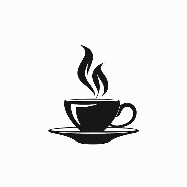 eine Tasse Kaffee auf einem Teller mit einem heißen Getränk darauf