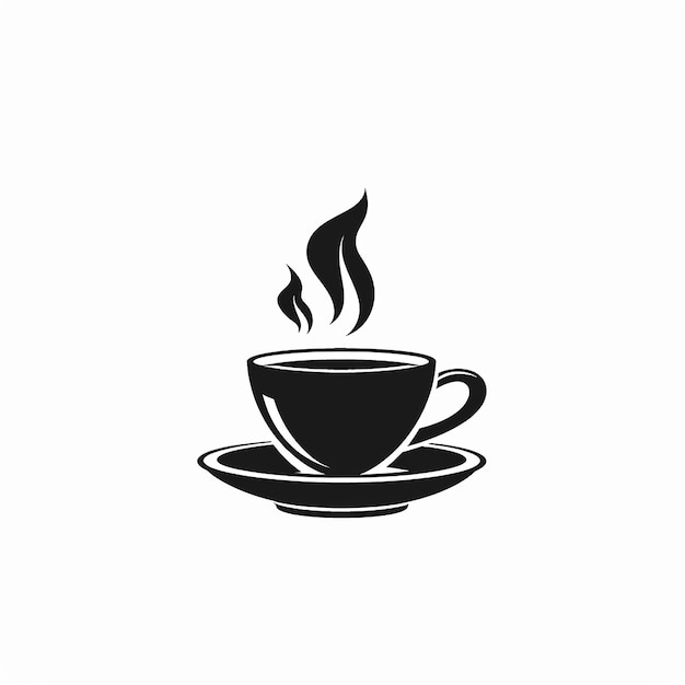 eine Tasse Kaffee ist auf einer Schüssel mit einer Flamme darauf