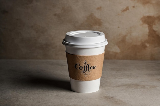 eine Tasse Kaffee mit dem Wort Kaffee darauf