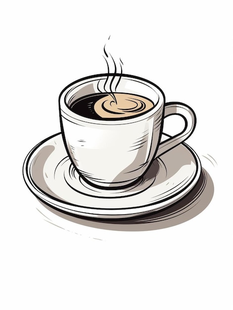 eine Tasse Kaffee mit einem Kaffee drin