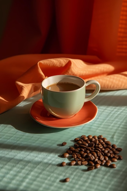 eine Tasse Kaffee Ästhetik Photograhy für Poster Flyer Werbung Hintergrund