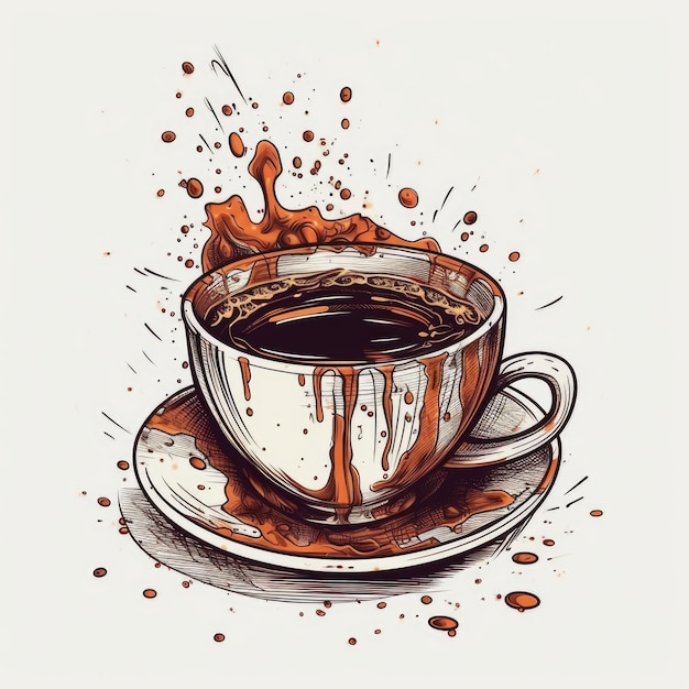 eine Tasse Kaffee-Vektorillustration