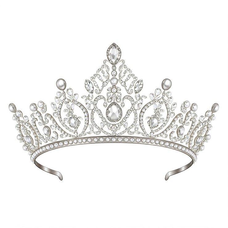 Foto eine tiara mit einem diamanten und diamanten darauf