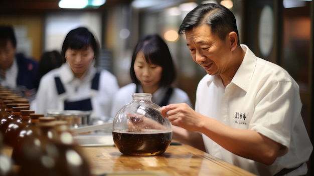 Eine Tour durch die Akitas-Sake-Brauerei