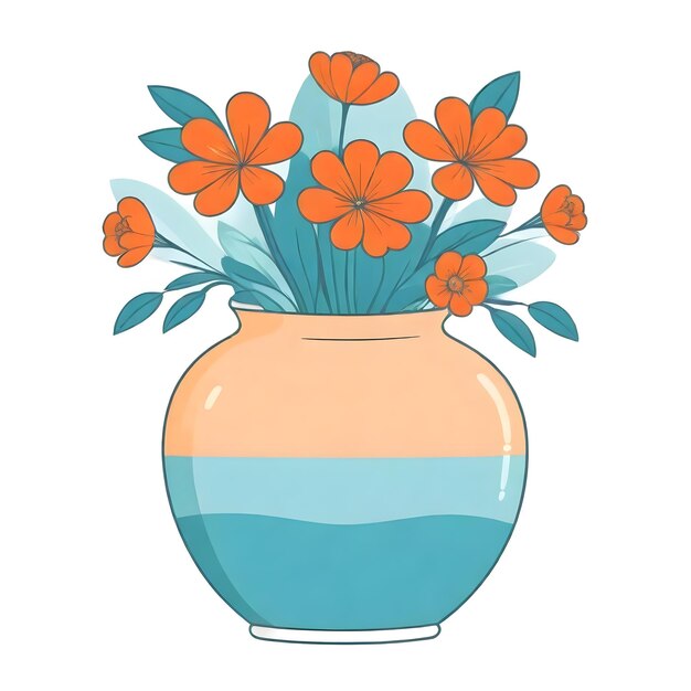 eine Vase mit Blumen, auf der das Wort Blumen steht