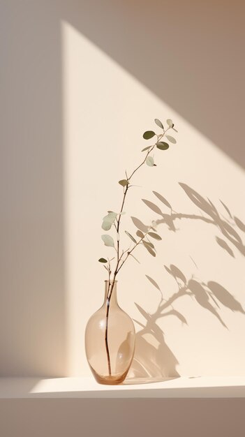 Foto eine vase mit einem stamm im griechischen stil olivenöl vase ästhetisches foto