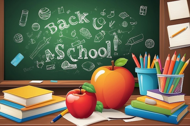 Eine Vektorillustration eines Back-to-School-Hintergrunds von Vector von dikaya