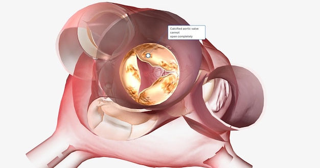 Eine verkalkte Aortenklappe kann sich nicht vollständig öffnen