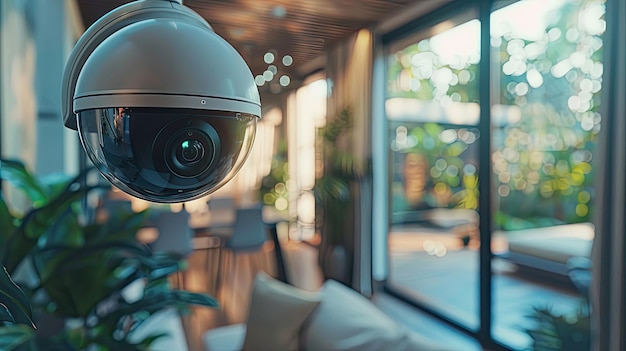 Eine Videokamera, die in einem Privathaus installiert wurde