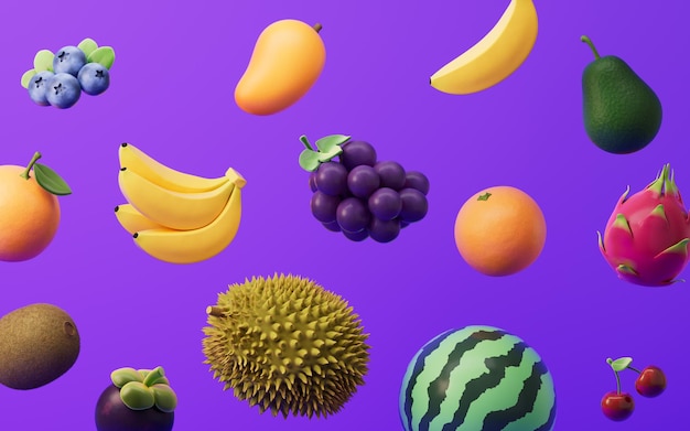 Eine Vielzahl farbenfroher Früchte, die reich an Vitaminen und Nährstoffen sind