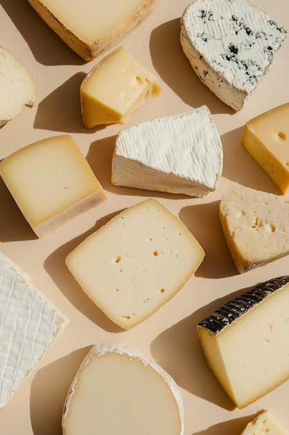 Eine Vielzahl köstlicher Käse Ein Gourmet-Sortiment