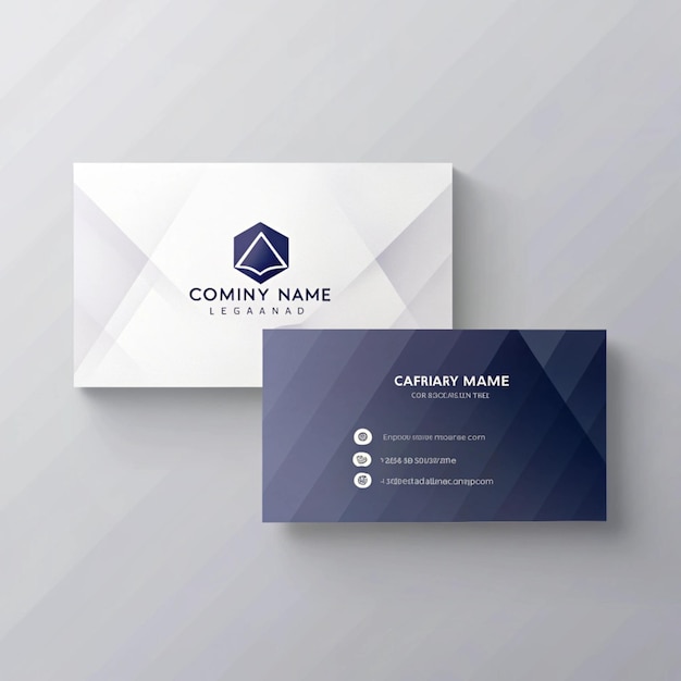 eine Visitenkarte mit blau-weißem Hintergrund mit einem Logo für die Genossenschaft