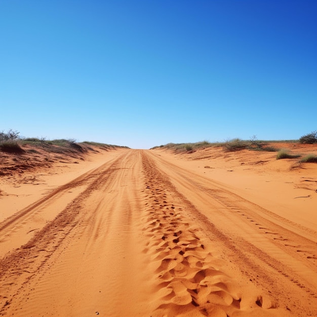 Eine von Offroad-Rally inspirierte Strecke mit viel Sand. Schönes Bild. Ai erzeugte Kunst.