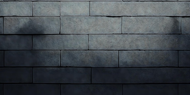 Eine Wand aus grauen Ziegeln mit dunkelblauem Hintergrund.