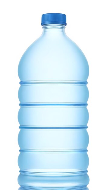 Foto eine wasserflasche mit blauer kappe