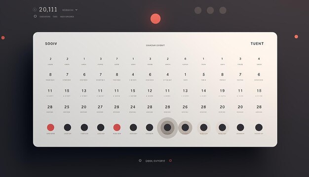 Foto eine website im zusammenhang mit einem kalender, auf der benutzer termine mit einem minimalistischen design anzeigen können