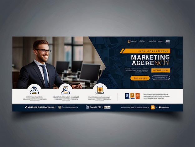 eine Website mit dem Satz "Marketing für die Website"