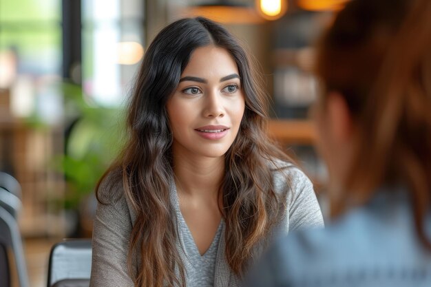 Eine weibliche Recruiting-Managerin führt ein Bewerbungsgespräch Ai generative