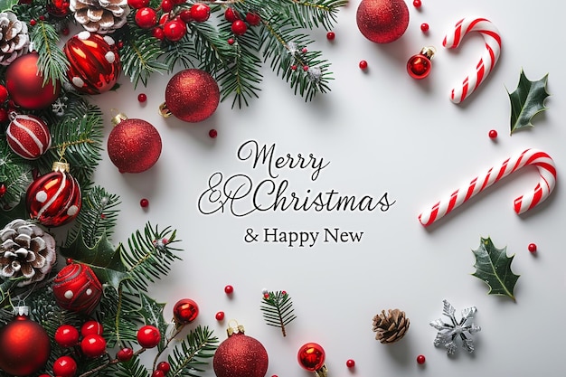 eine Weihnachtskarte mit der Nachricht "Glückliches Weihnachten und frohe Feiertage"