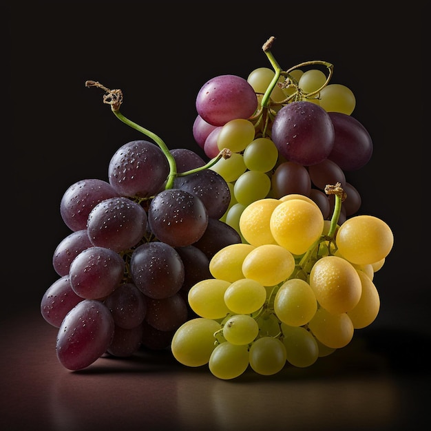 Eine Weintraube mit dem Wort Trauben auf der Unterseite