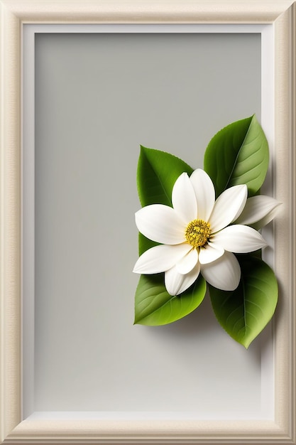 Eine weiße Blume auf weißem Hintergrund
