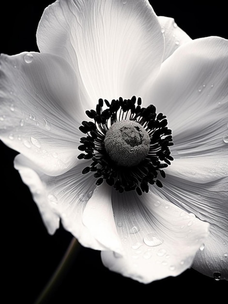 Eine weiße Blume mit dem Wort b drauf