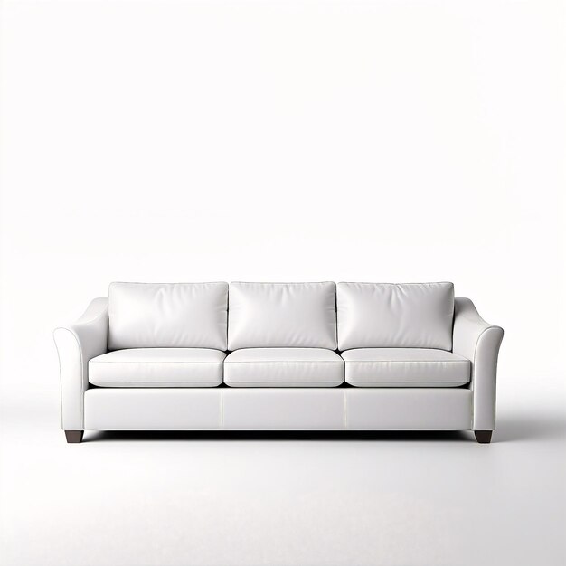 eine weiße Couch mit weißem Hintergrund