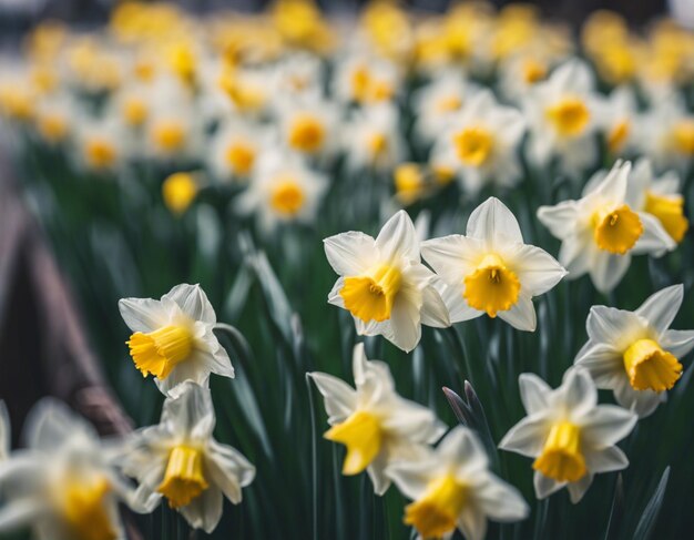 Eine weiße Narzissblüte