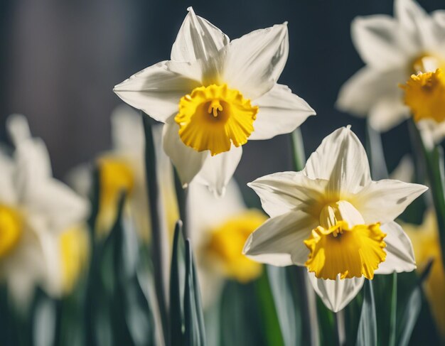 Eine weiße Narzissblüte