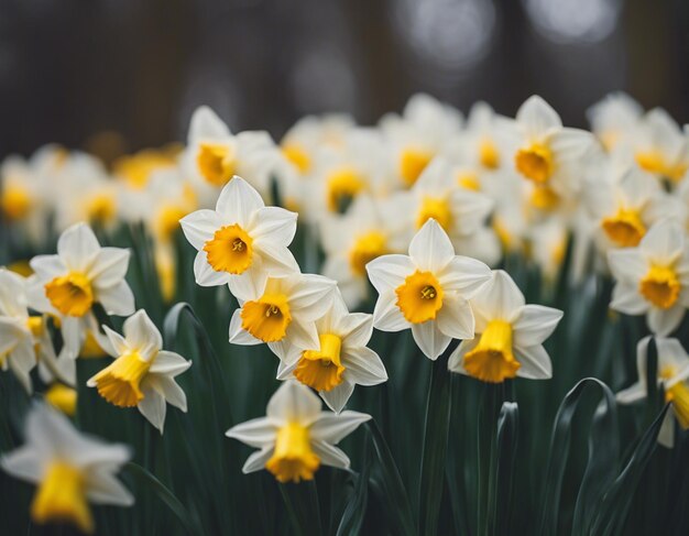 Eine weiße Narzissblüte