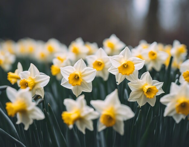 Foto eine weiße narzissblüte