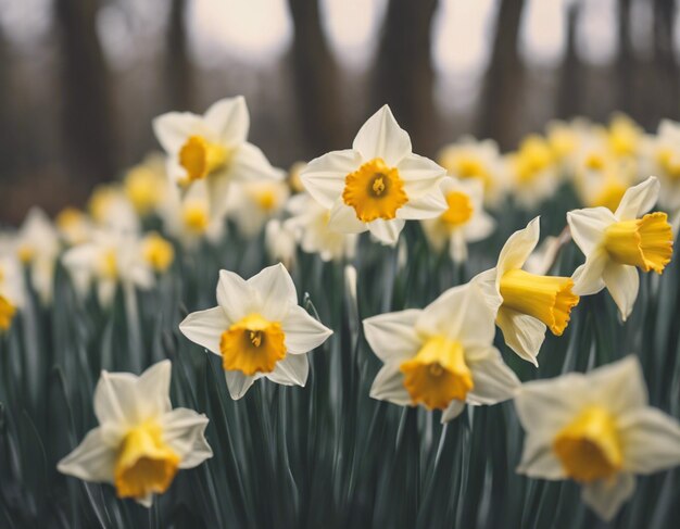 Foto eine weiße narzissblüte