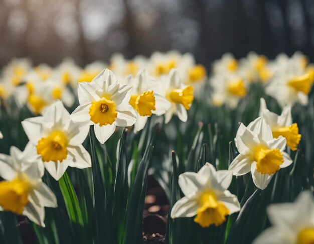 Eine weiße Narzissblüte