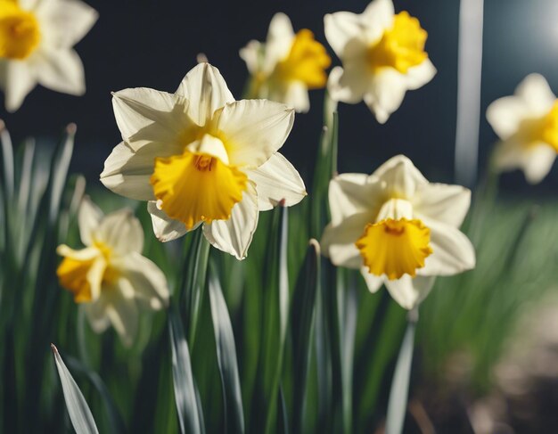 Foto eine weiße narzissblüte