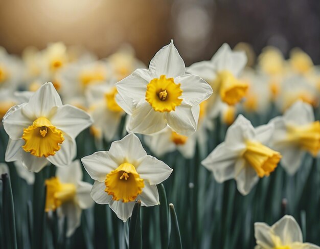 Eine weiße Narzissblüte