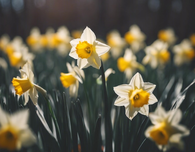 Foto eine weiße narzissblüte