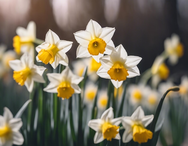 Eine weiße Narzissblüte