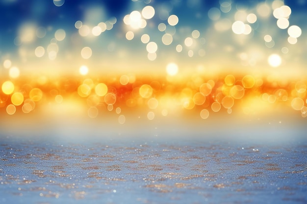 Eine weiße Schneeszene mit fallendem Schnee und verschwommenem Hintergrund