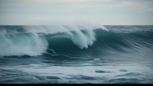 Eine Welle, auf der das Wort Ozean steht