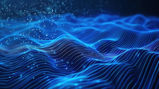 eine Welle mit blauen Linien am Boden