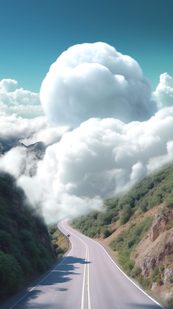 Foto eine wolke am himmel einfangen