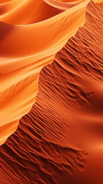 Eine Wüstenszene mit Sanddünen in der Wüste